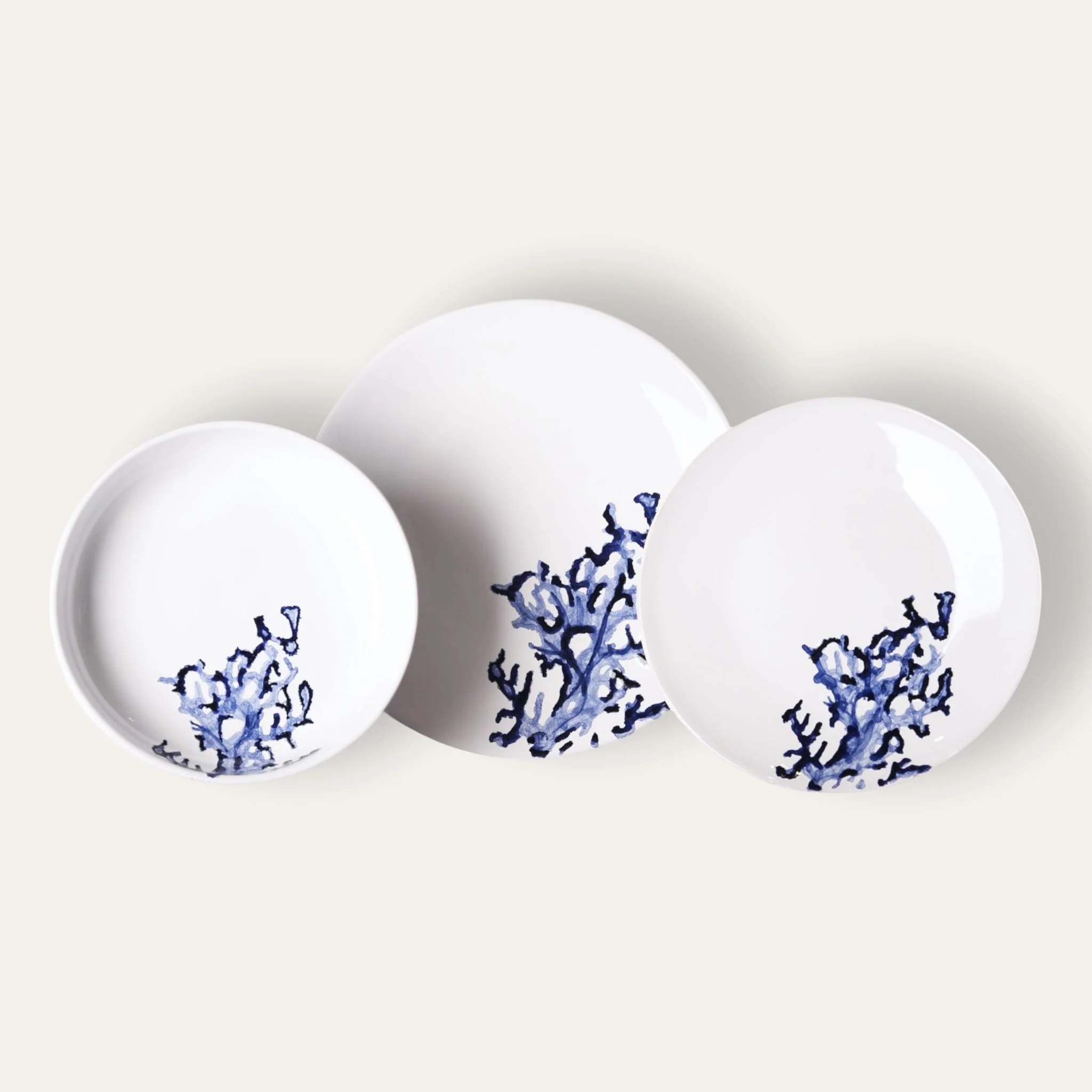 Dinner Plate Coral Blue - - Image 3